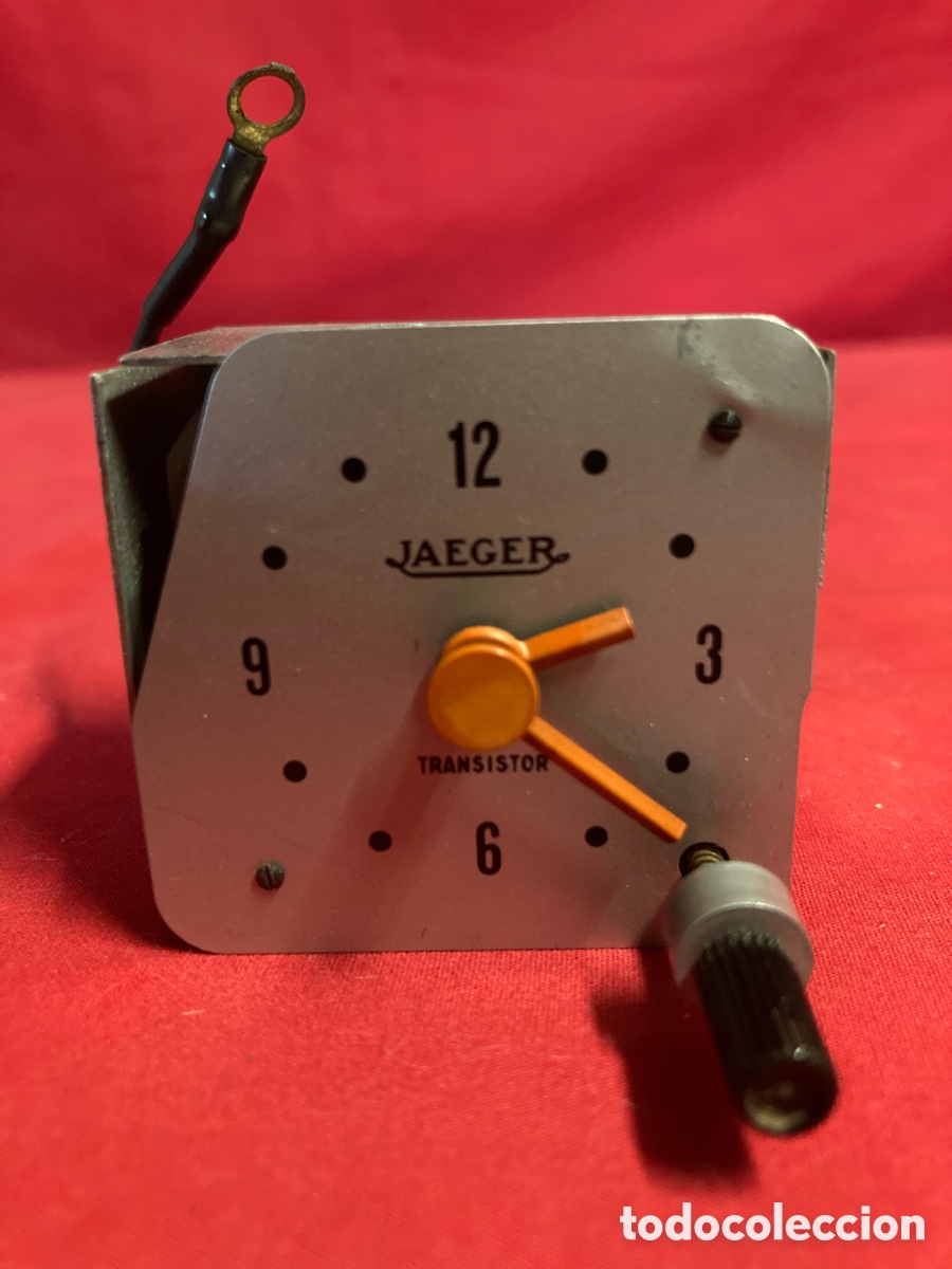 Coches y motocicletas: reloj horario Jaeger para tablero de autom&oacute;viles cl&aacute;sicos europeos de los a&ntilde;os 70.