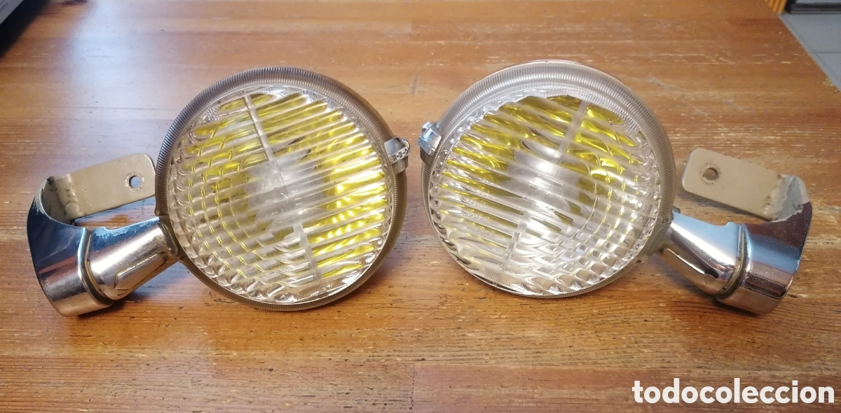 Coches y motocicletas: Antiguos faros auxiliares cromados CIBIE