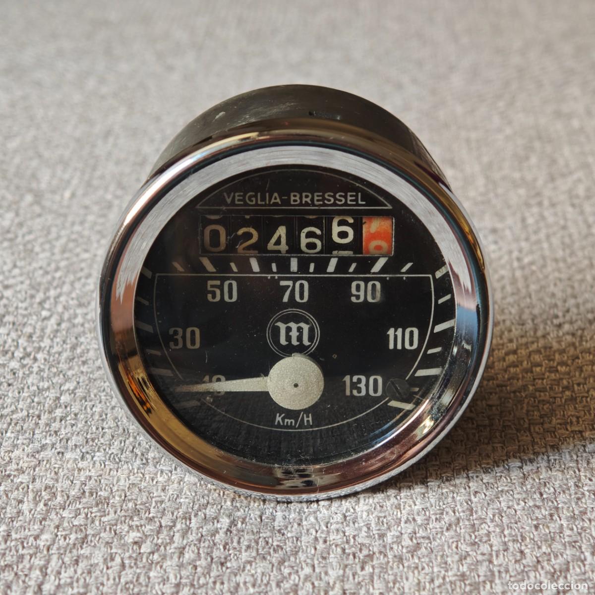 Coches y motocicletas: Veglia Bressel 130 speedometer velocimetro vintage montesa