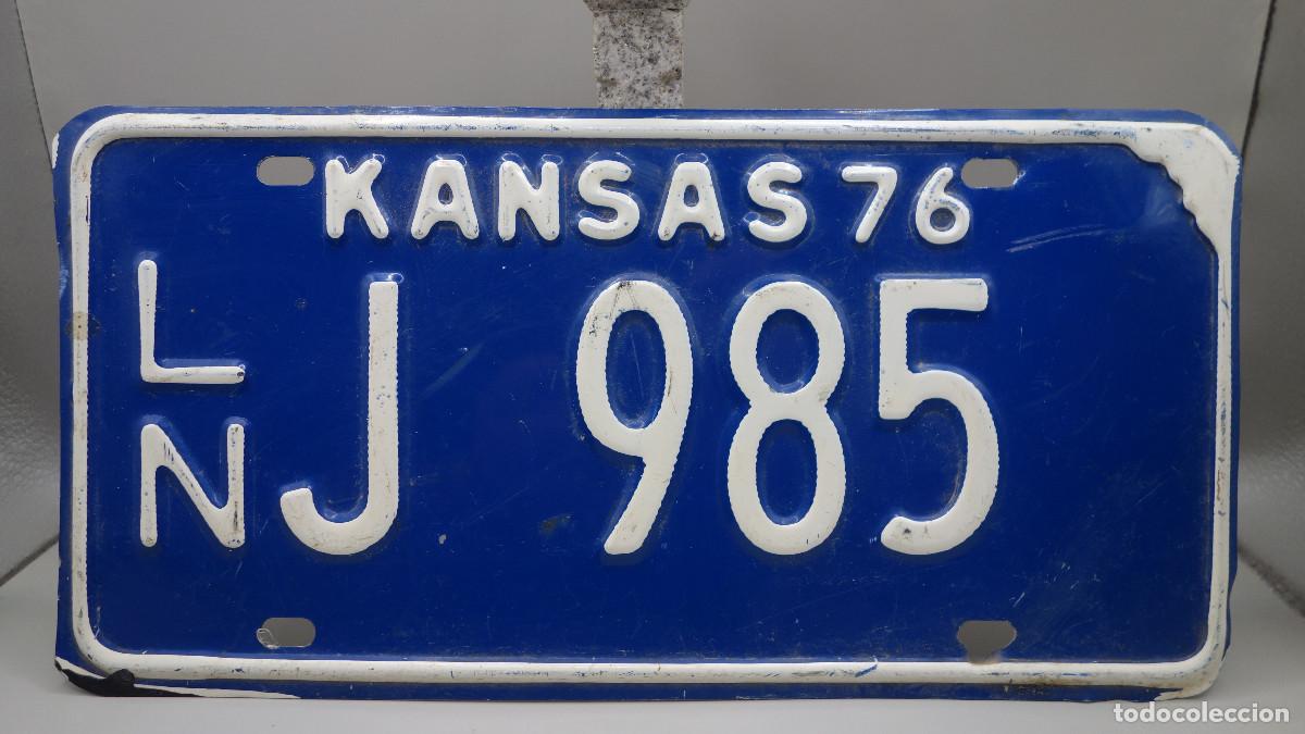 Coches y motocicletas: MATRICULA DE ESTADOS UNIDOS USA KANSAS 76