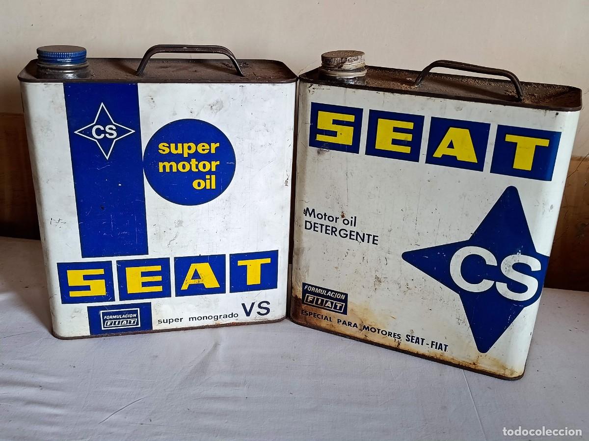 Coches y motocicletas: Lote latas aceite SEAT FIAT CS 5 LITROS