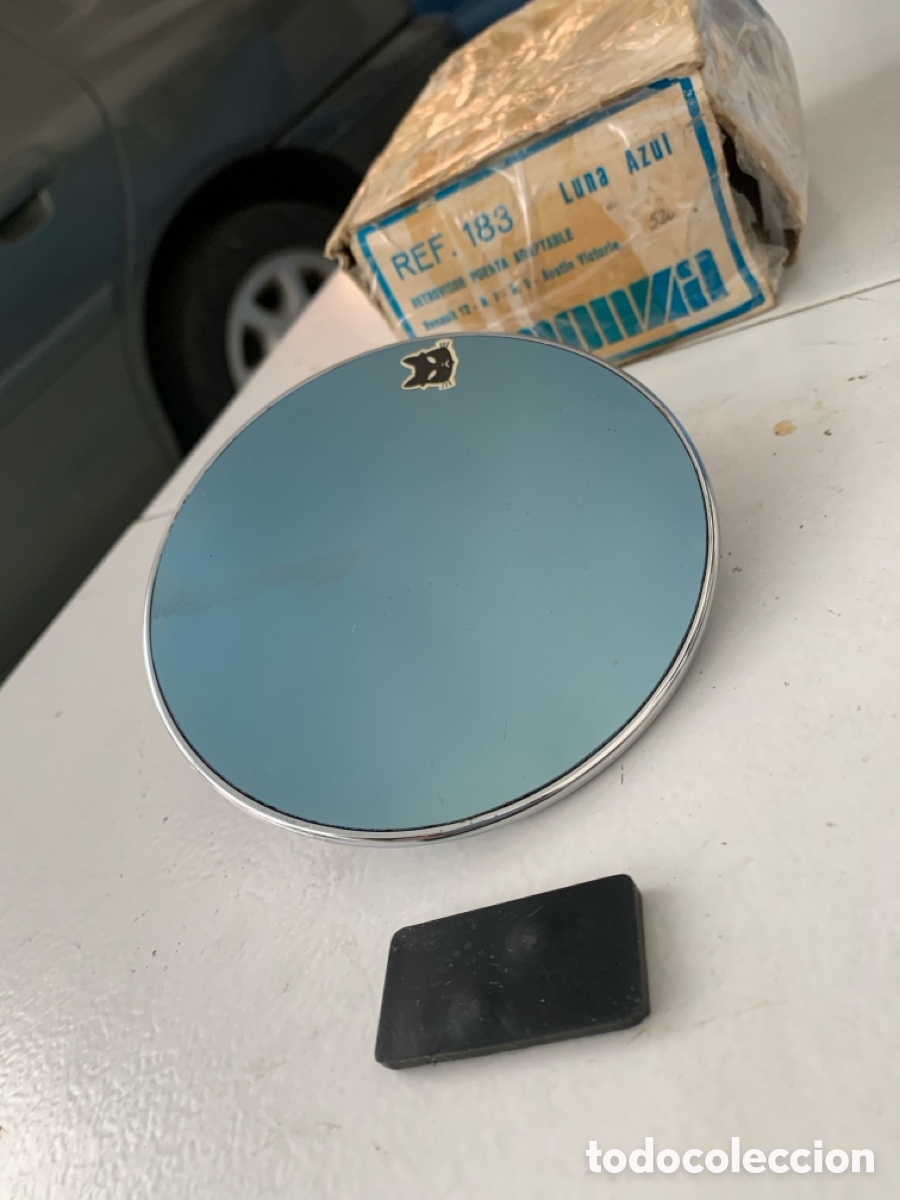 Coches y motocicletas: ESPEJO RETROVISOR PUERTA ADAPTABLE -luna azul ( RENAULT 12- R 7- R5- Austin Victoria