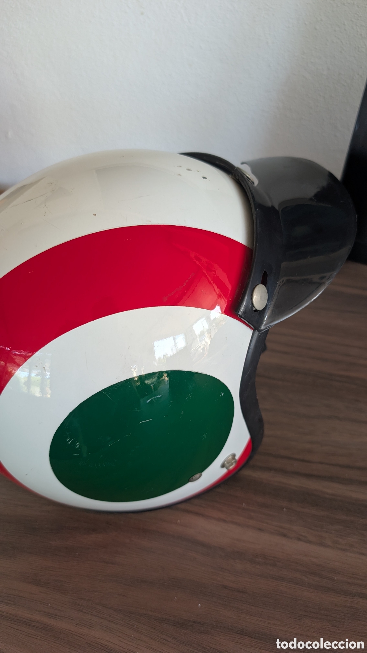 Coches y motocicletas: Casco Moto Retro Vintage estilo Vespa / Cafe Racer - Dise&ntilde;o Italiano / Brit&aacute;nico Rondel (Talla M/L)