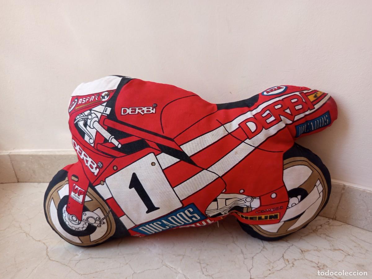 Coches y motocicletas: Antigua Derbi 80 de Aspar de los a&ntilde;os 80. Peluche. Mide 40 cm # motociclismo gp
