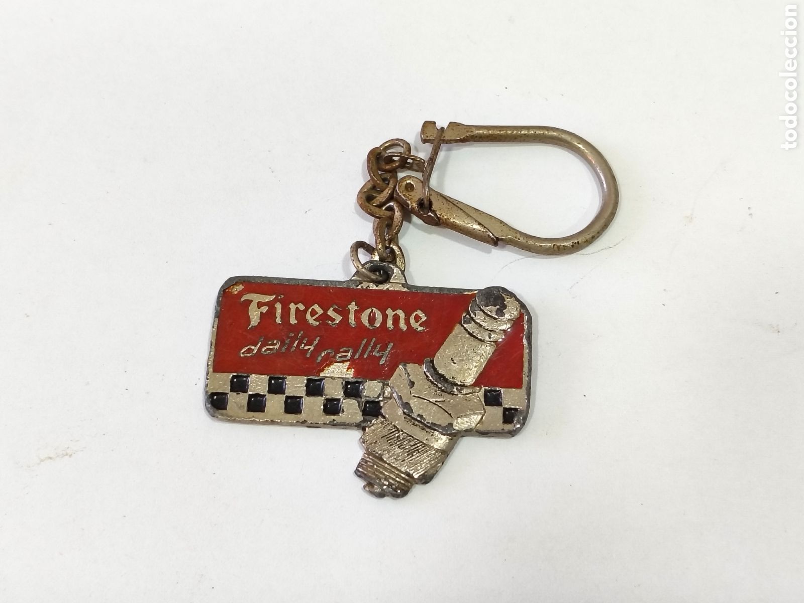 Coches y motocicletas: TODO UN CLASICO ANTIGUO LLAVERO BUJIAS FIRESTONE