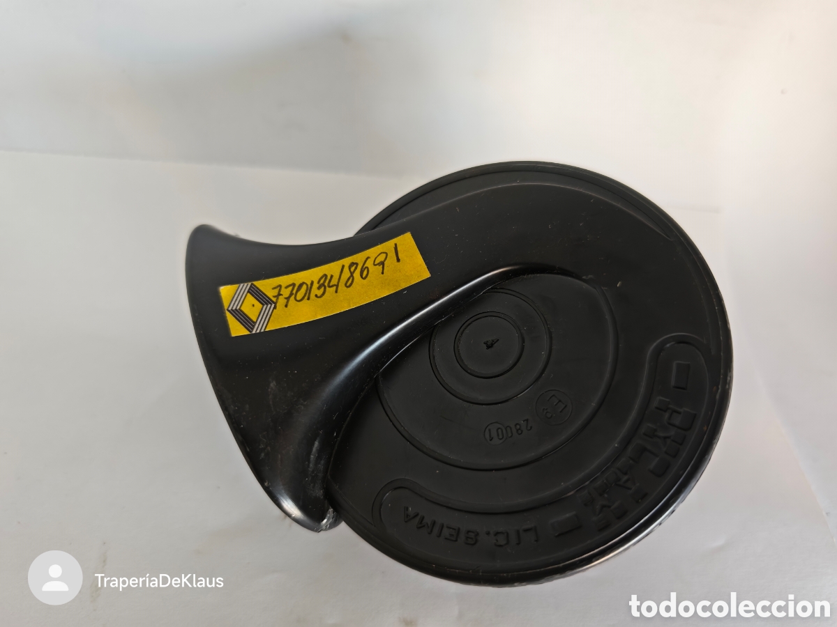 Coches y motocicletas: claxon / bocina de caracol electromagn&eacute;tica original para veh&iacute;culos Renault de &eacute;poca - car244