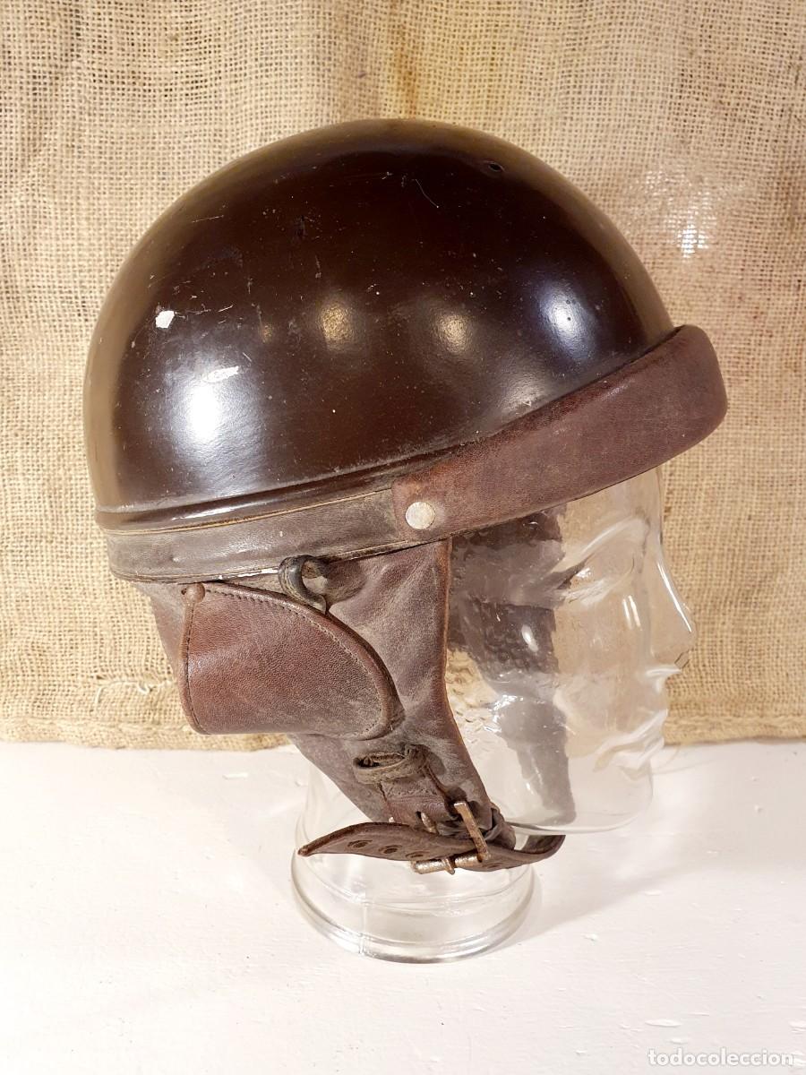 Coches y motocicletas: Casco de piloto Geno. A&ntilde;os 50.