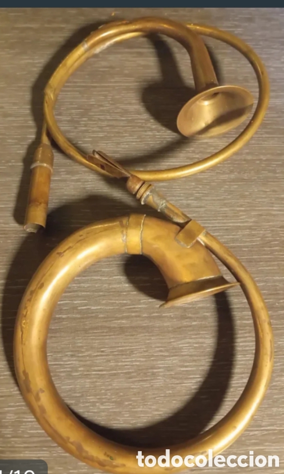 Coches y motocicletas: Pareja de bocinas de carruajes bronce