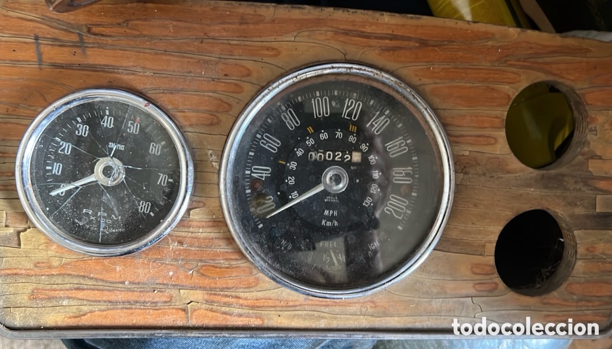 Coches y motocicletas: Cuadro Instrumentos Original Austin Mini Cooper Cl&aacute;sico 1979 Smiths - Madera 3 Relojes - Sin Tocar