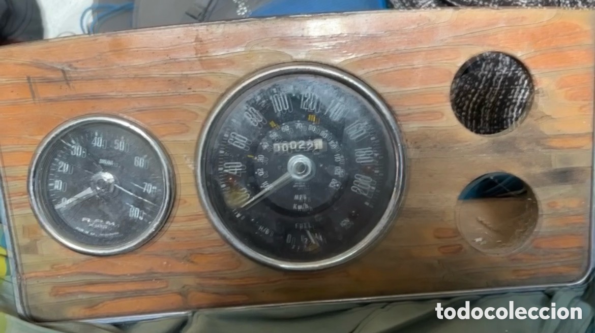 Coches y motocicletas: Cuadro Instrumentos Original Austin Mini Cooper Cl&aacute;sico 1979 Smiths - Madera 3 Relojes - Sin Tocar
