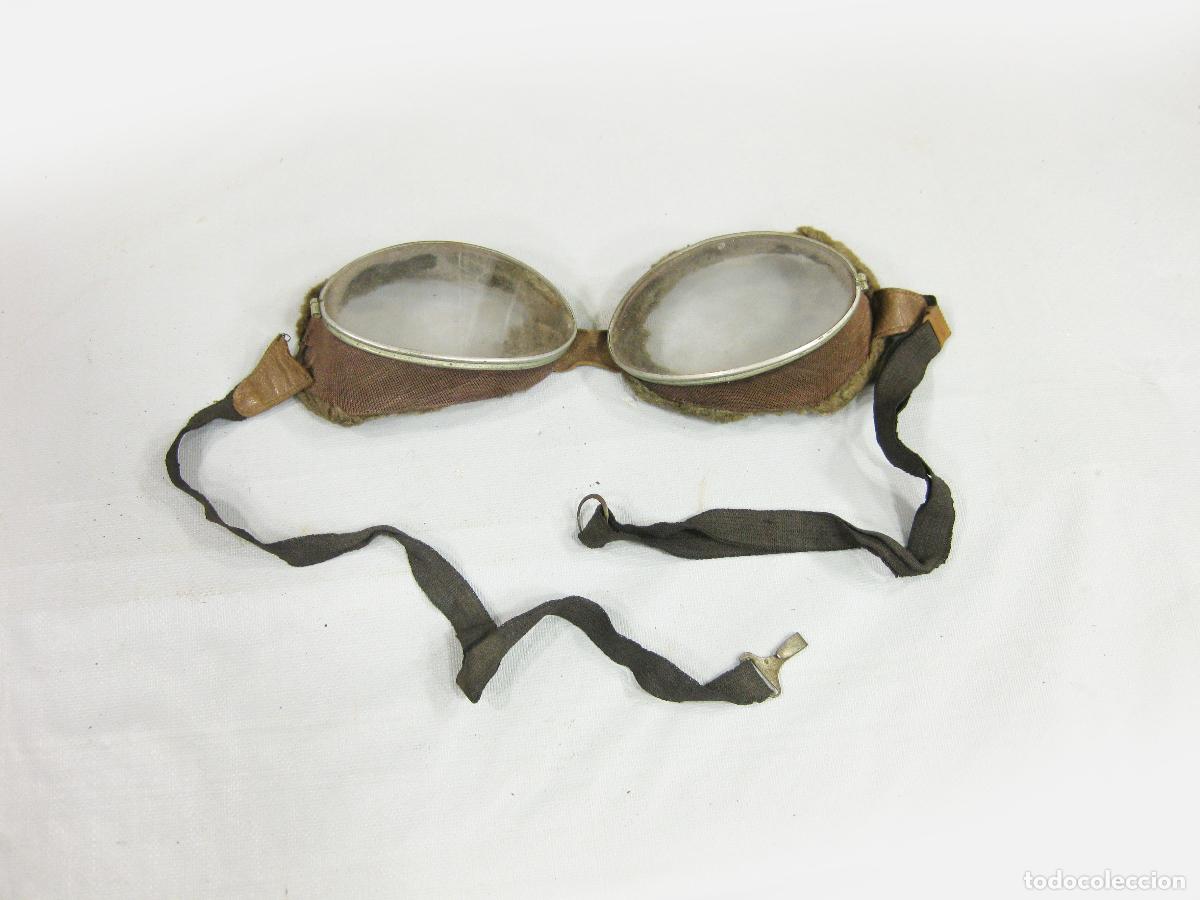 Coches y motocicletas: GAFAS ANTIGUAS DE CUERO DE MOTORISTA O AVIADOR. PRINCIPIOS DEL SIGLO XX