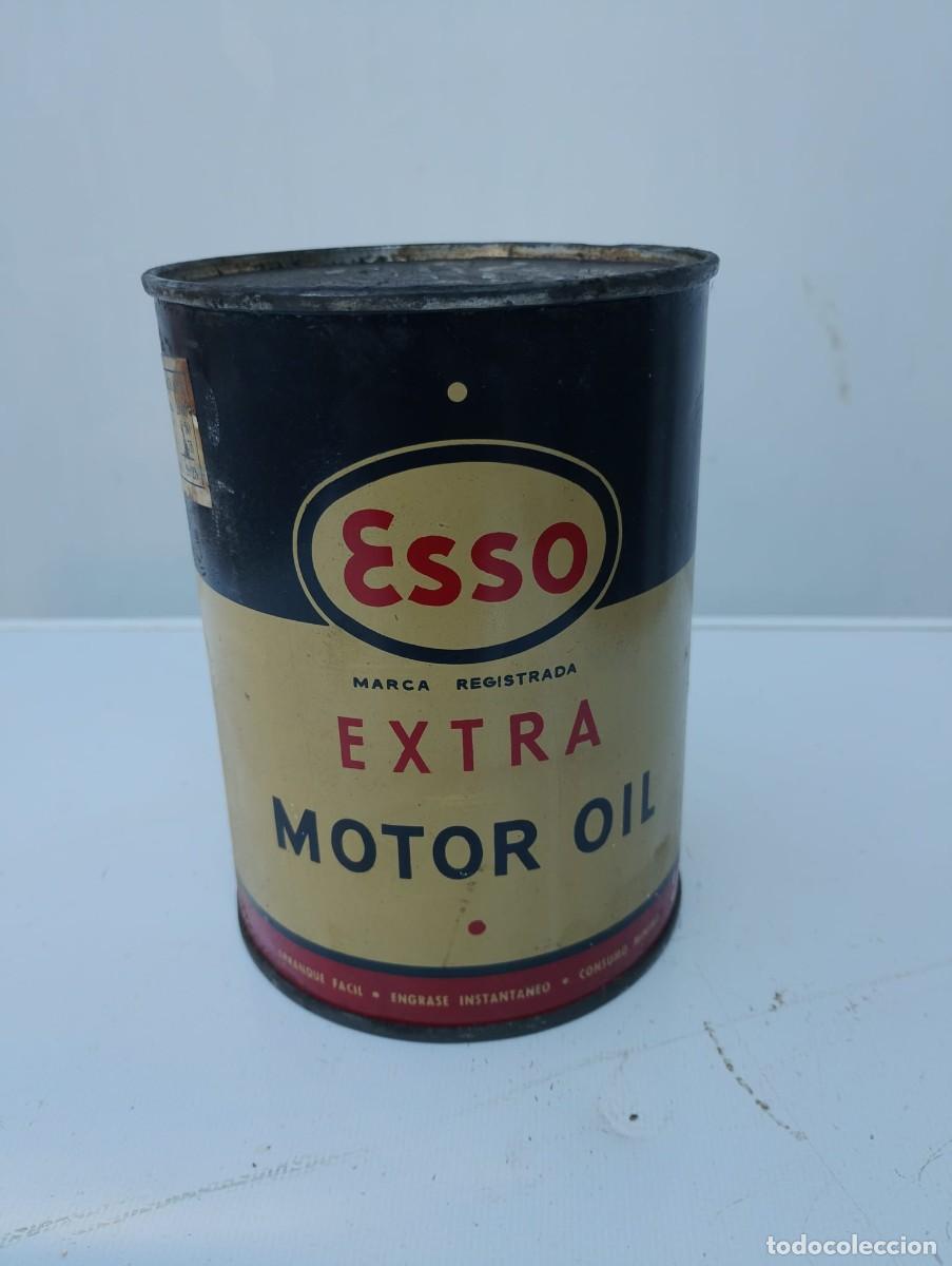 Autos und Motorr&auml;der: Esso Extra Motor Oil N&ordm;3. Antigua lata de aceite de motor, sin abrir, nunca usada.