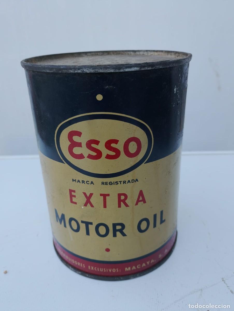 Carros e motociclos: Esso Extra Motor Oil N&ordm;3. Antigua lata de aceite de motor, sin abrir, nunca usada.