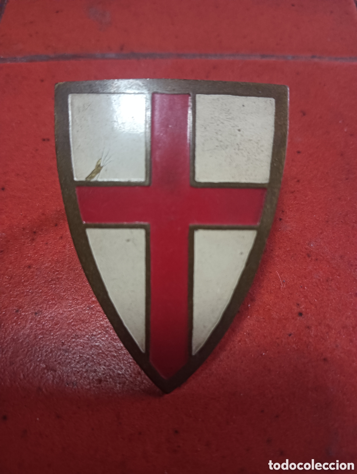 Coches y motocicletas: Antigua chapa esmaltada SAN JORGE/SANT JORDI
