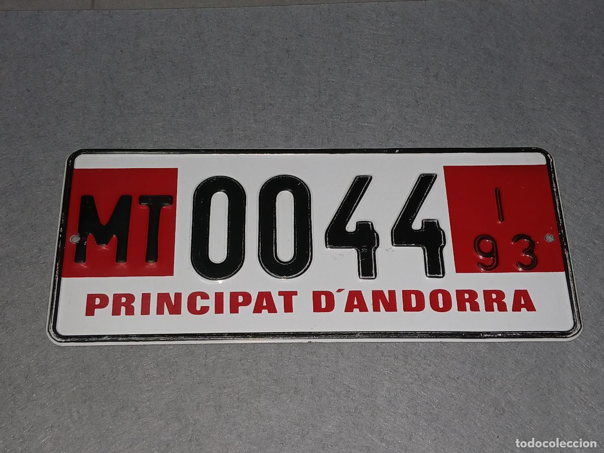 Coches y motocicletas: Matr&iacute;cula autom&oacute;vil temporal Andorra, a&ntilde;o 1993