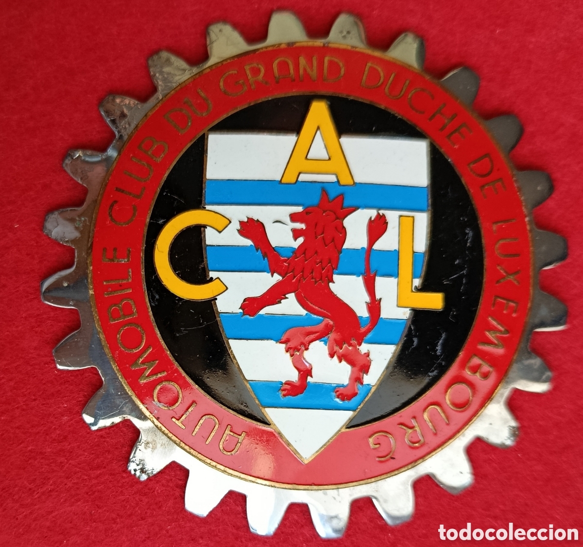 Coches y motocicletas: ANTIGUA PLACA CHAPA EMBLEMA COCHE CLASICO AUTOMOBILE CAR GRILL BADGE CLUB LUXEMBOURG