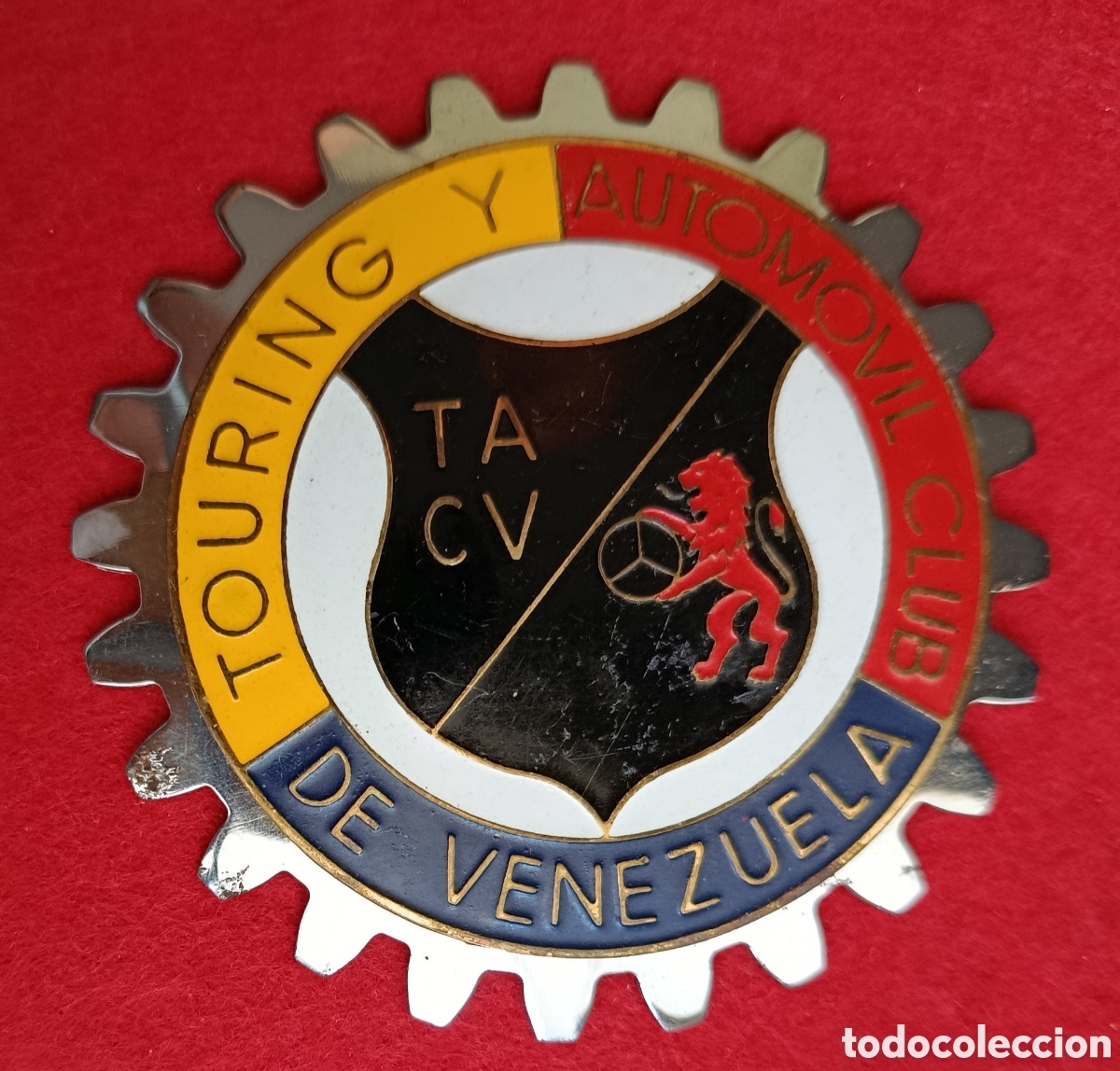 Coches y motocicletas: ANTIGUA PLACA CHAPA EMBLEMA COCHE CLASICO AUTOMOBILE CAR GRILL BADGE CLUB VENEZUELA