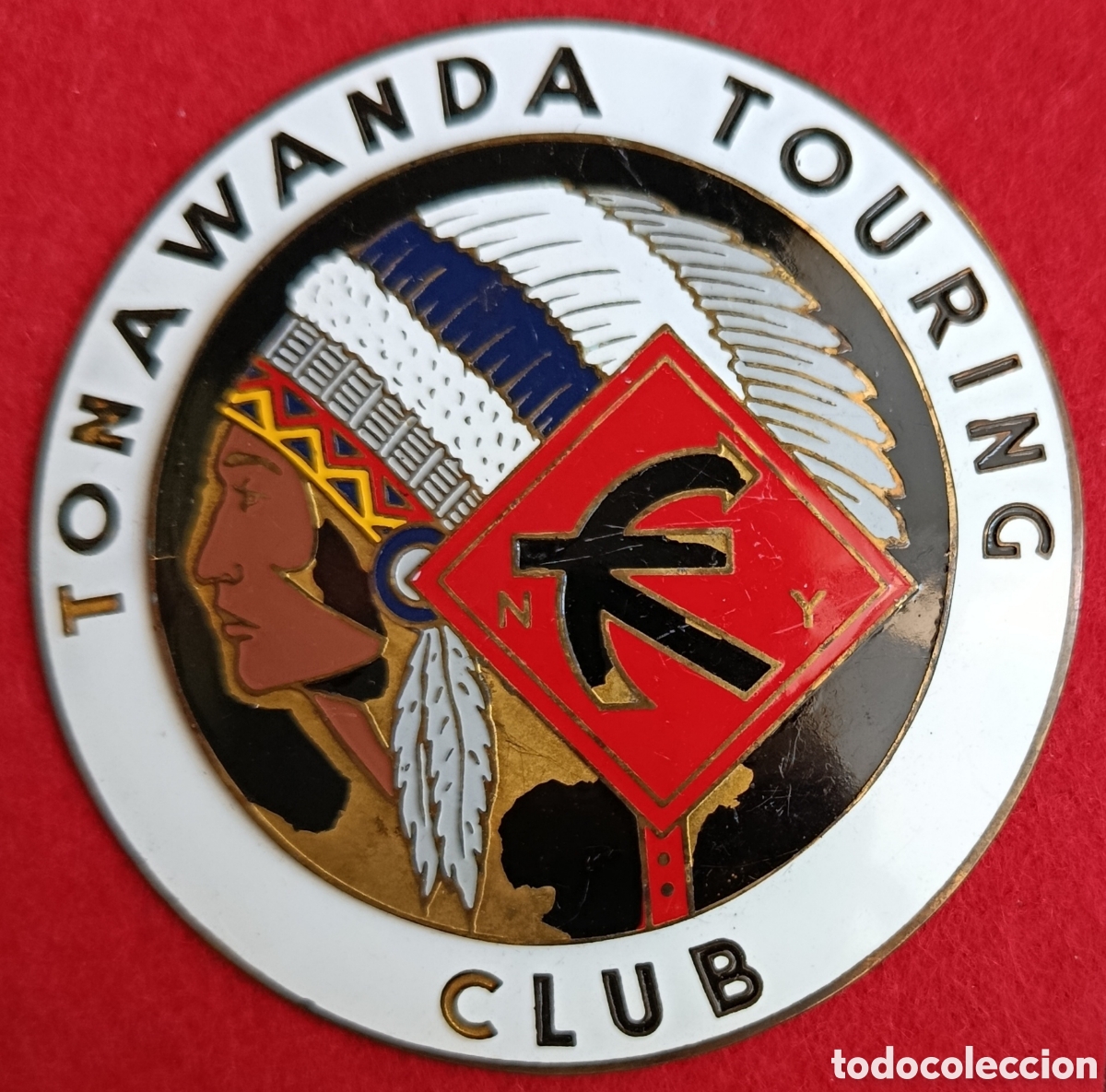Coches y motocicletas: ANTIGUA PLACA CHAPA EMBLEMA COCHE CLASICO AUTOMOBILE CAR GRILL BADGE CLUB TONAWANDA