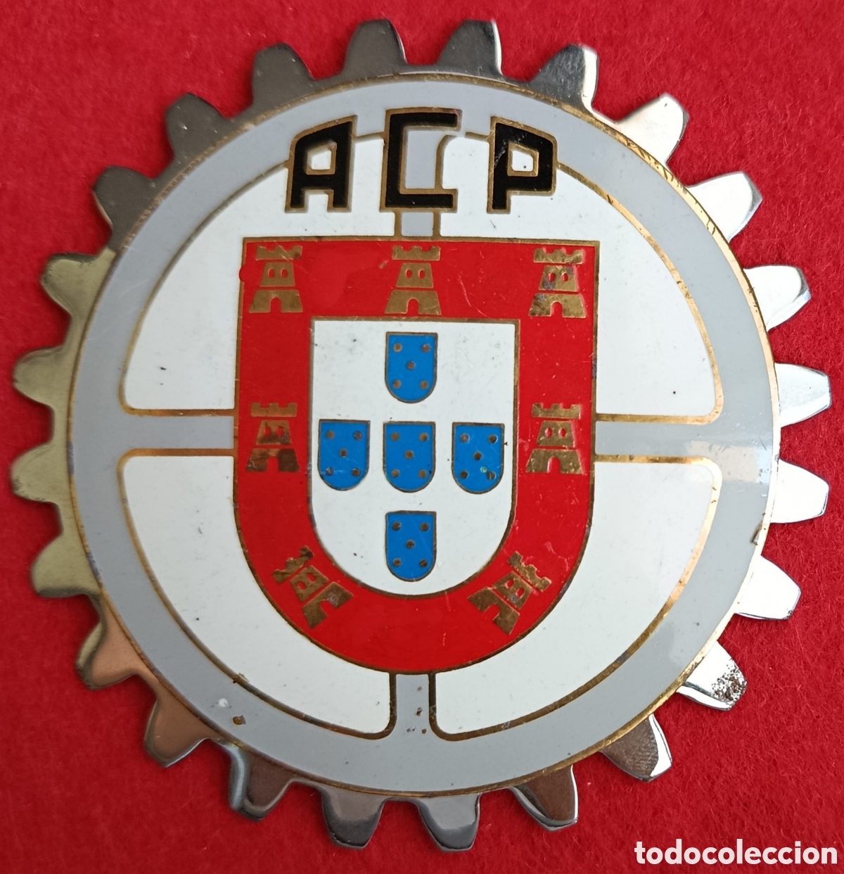 Coches y motocicletas: ANTIGUA PLACA CHAPA EMBLEMA COCHE CLASICO AUTOMOBILE CAR GRILL BADGE CLUB PORTUGAL