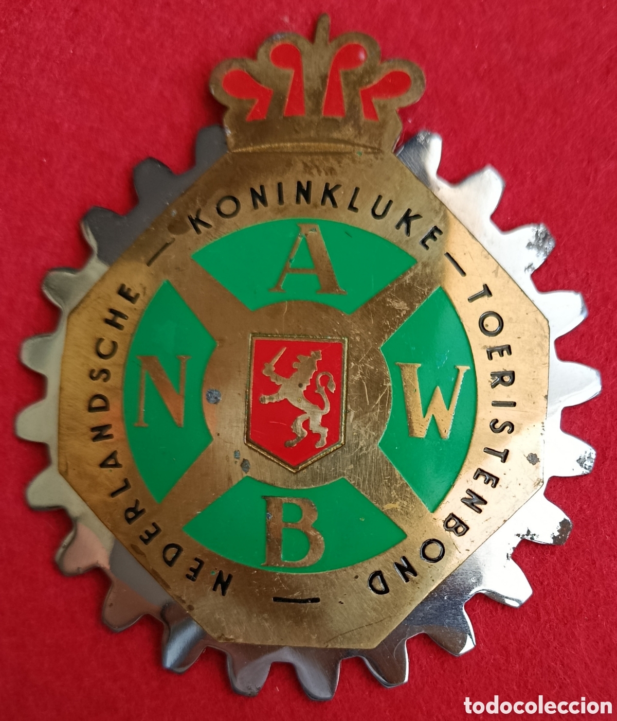 Coches y motocicletas: ANTIGUA PLACA CHAPA EMBLEMA COCHE CLASICO AUTOMOBILE CAR GRILL BADGE CLUB PAISES BAJOS ANWB