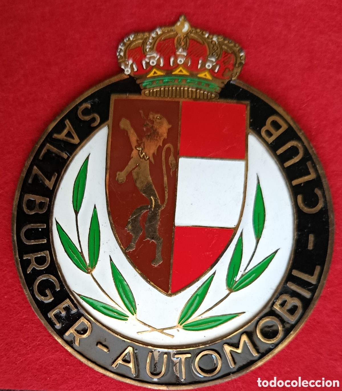 Coches y motocicletas: ANTIGUA PLACA CHAPA EMBLEMA COCHE CLASICO AUTOMOBILE CAR GRILL BADGE SALZBURGER AUSTRIA