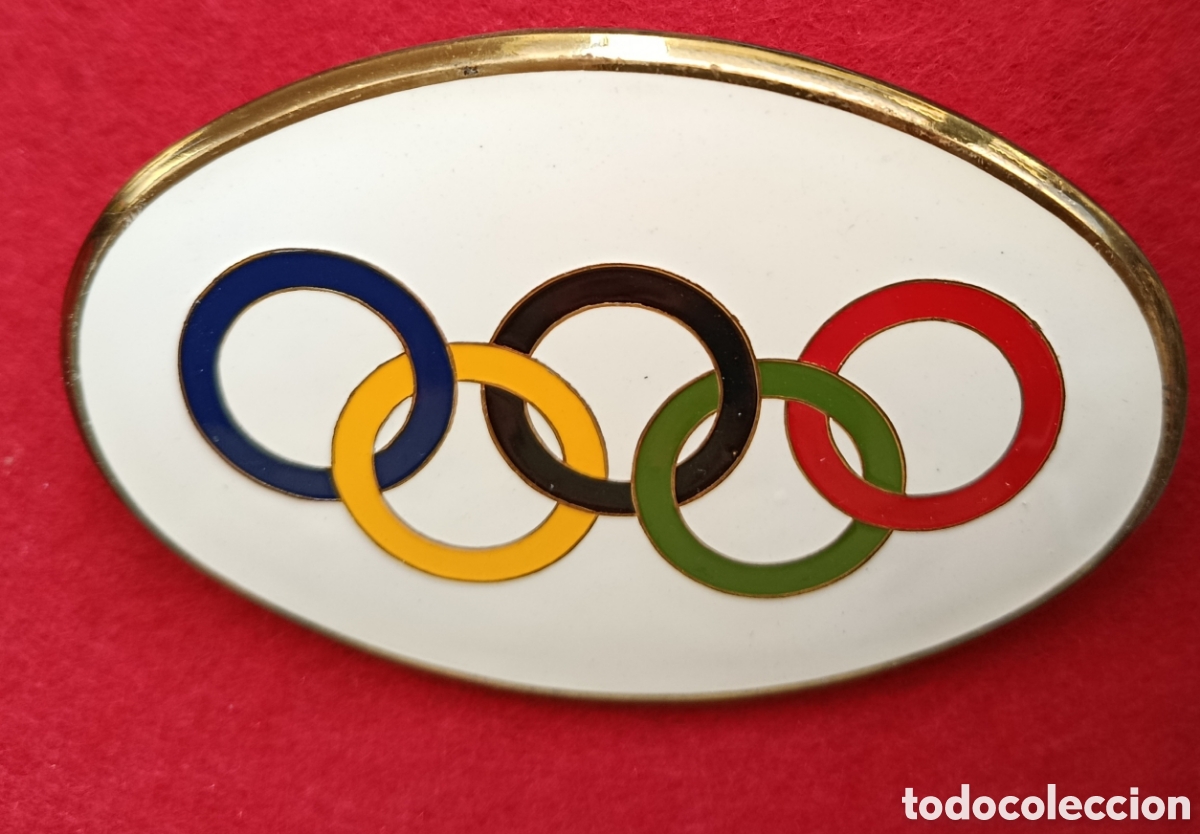 Coches y motocicletas: ANTIGUA PLACA CHAPA EMBLEMA COCHE CLASICO AUTOMOBILE CAR GRILL BADGE OLIMPIADAS OLYMPIAD
