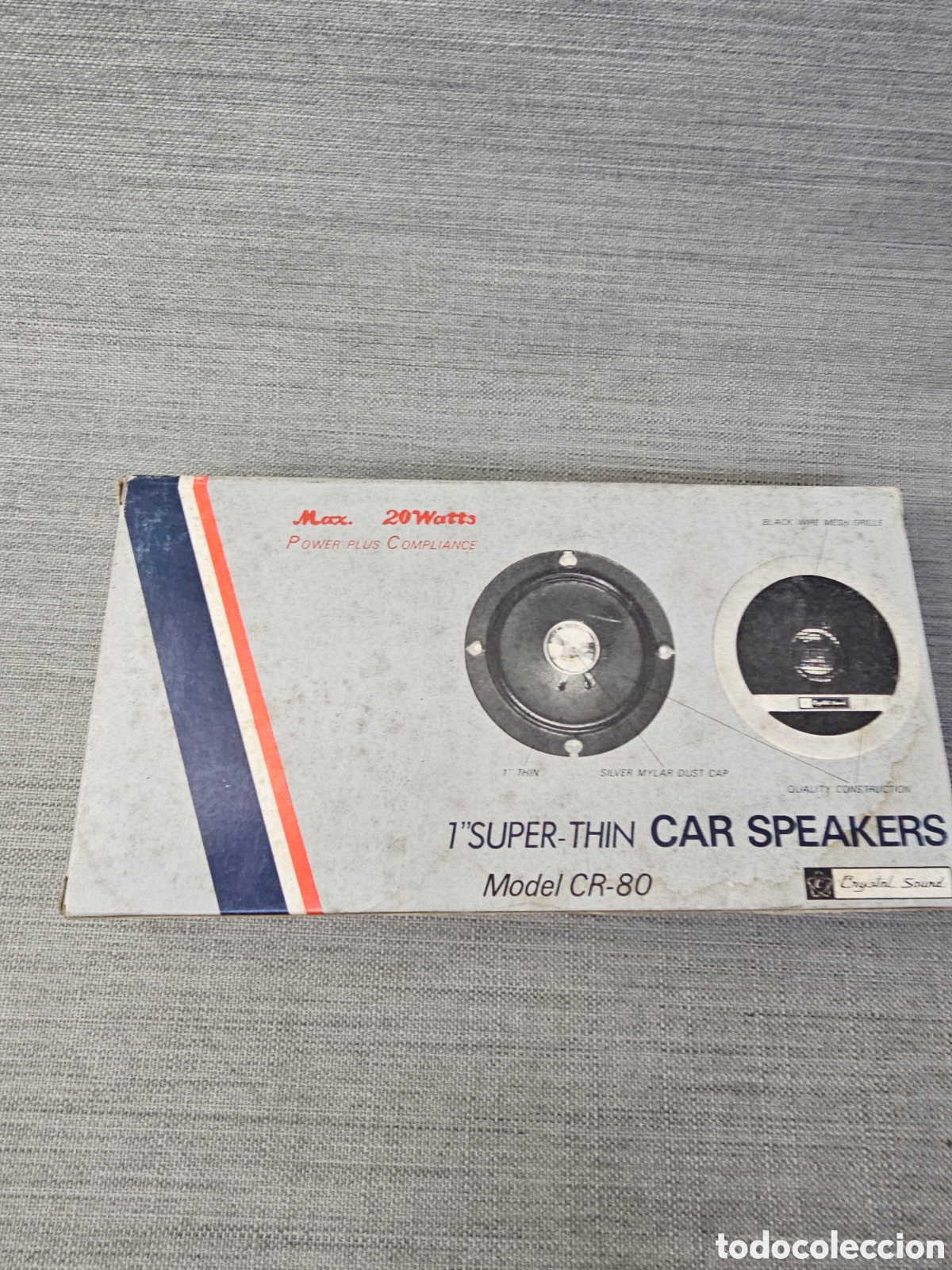 Coches y motocicletas: altavoces planos para coche vintage Crystal Sound CR-80 a&ntilde;os 70/80