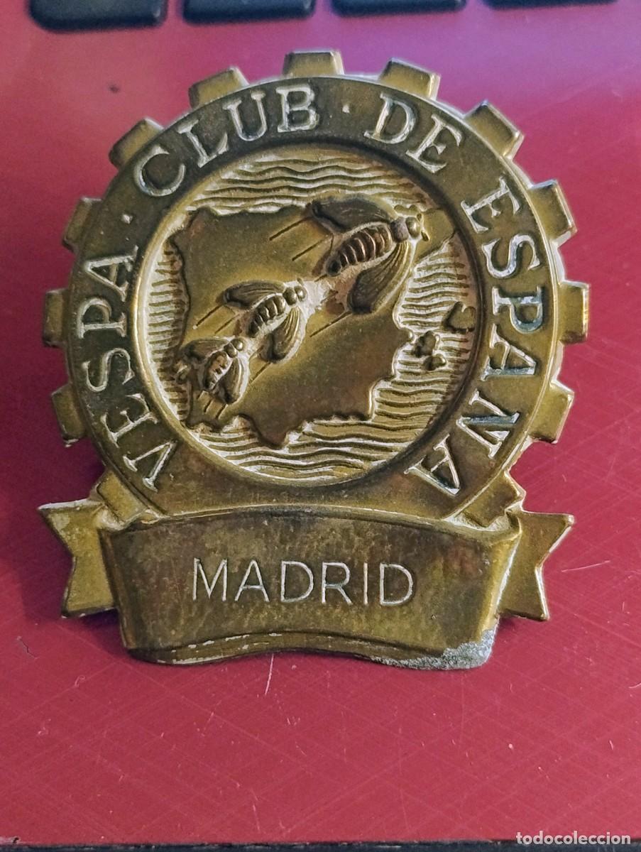 Automobili e Motociclette: Antigua chapa Vespa club Espa&ntilde;a MADRID. Unos 5,50 x 5 cm