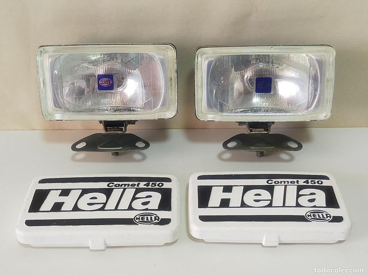 Coches y motocicletas: HELLA COMET 450. Juego de Faros Antiniebla con tapas 301-136 782-02 (TF 29 / SAE Y 93) - Germany.