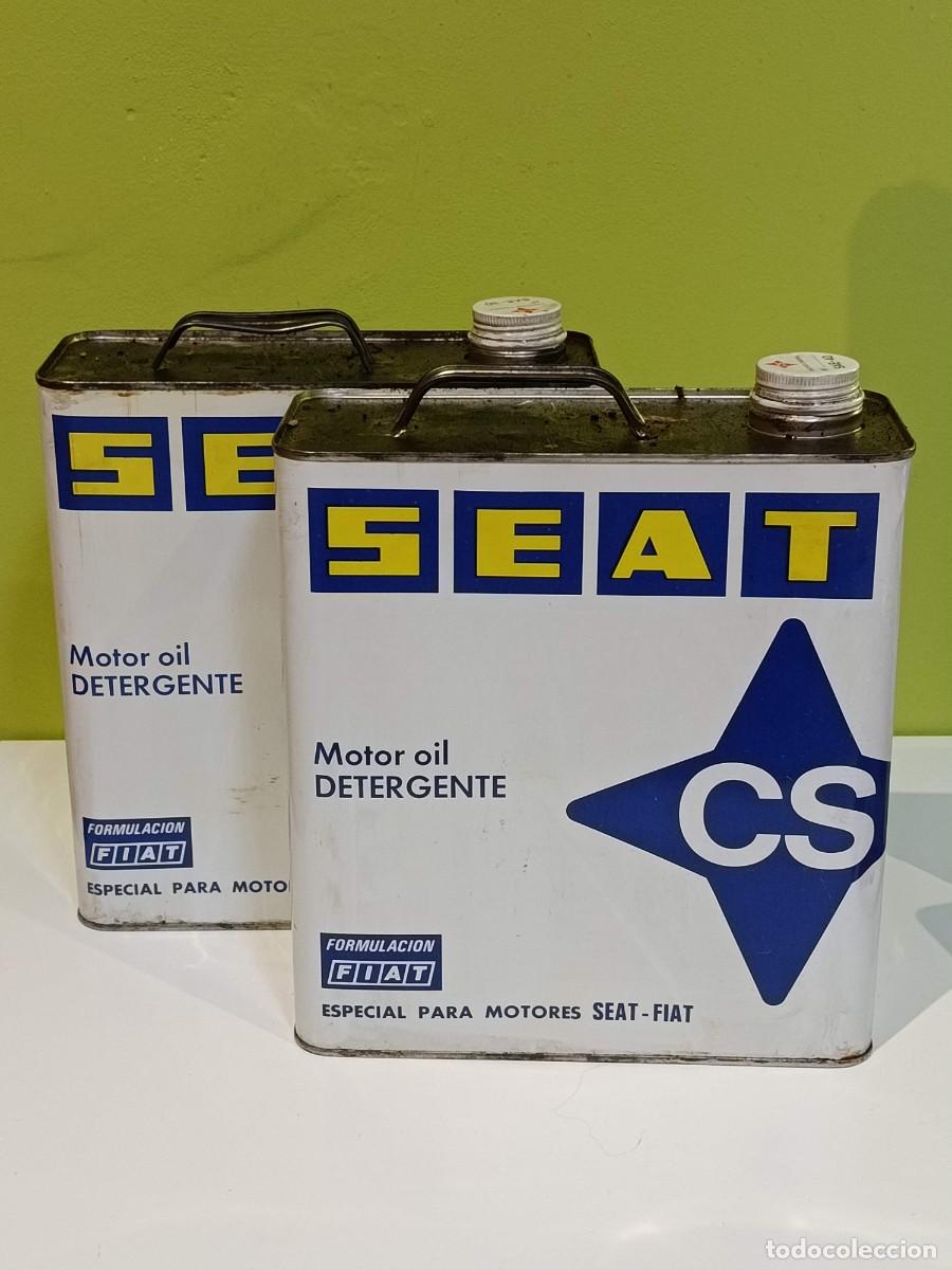 Coches y motocicletas: Lote 2 lata aceite SEAT Fiat CS