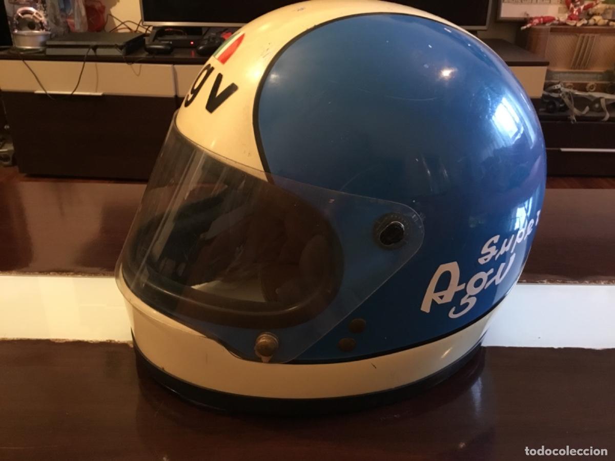 Autos und Motorr&auml;der: Antiguo casco moto Super AGV ,muy buen estado