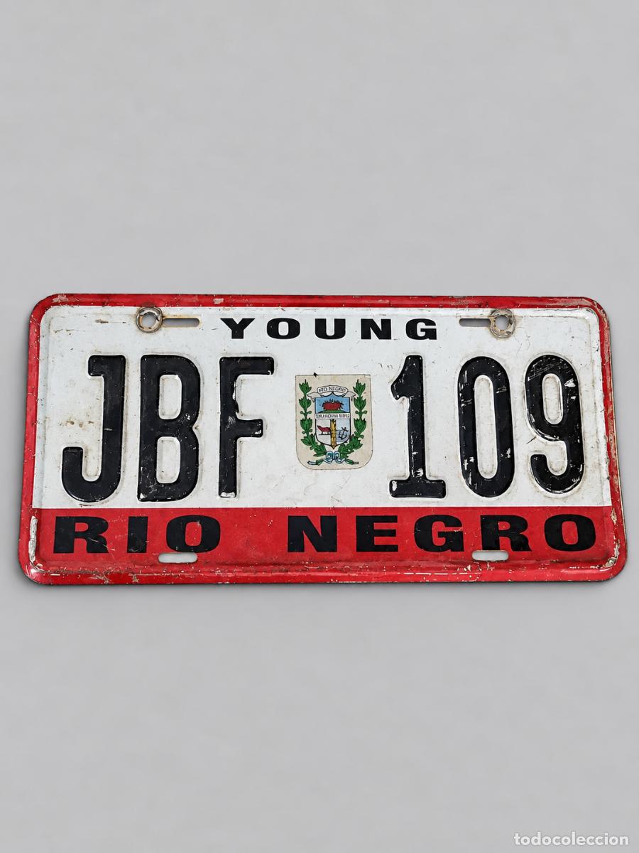 Automobili e Motociclette: Matr&iacute;cula Young R&iacute;o Negro Uruguay JBF 109 - Chapa