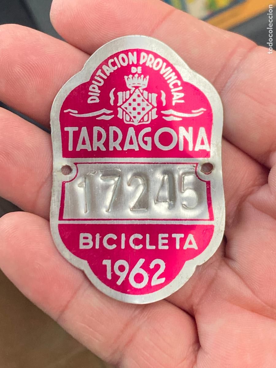 Autos und Motorr&auml;der: MATRICULA PARA BICICLETA, TARRAGONA A&Ntilde;O 1962 SIN USAR.