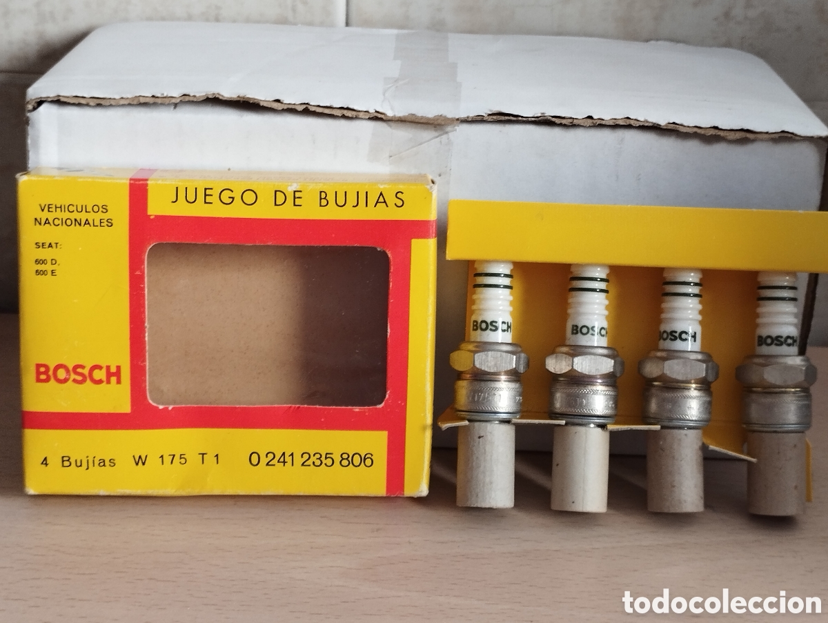 Cars and Motorcycles: JUEGO 4 BUJ&Iacute;AS SEAT 600 ENVASE ORIGINAL DE EPOCA