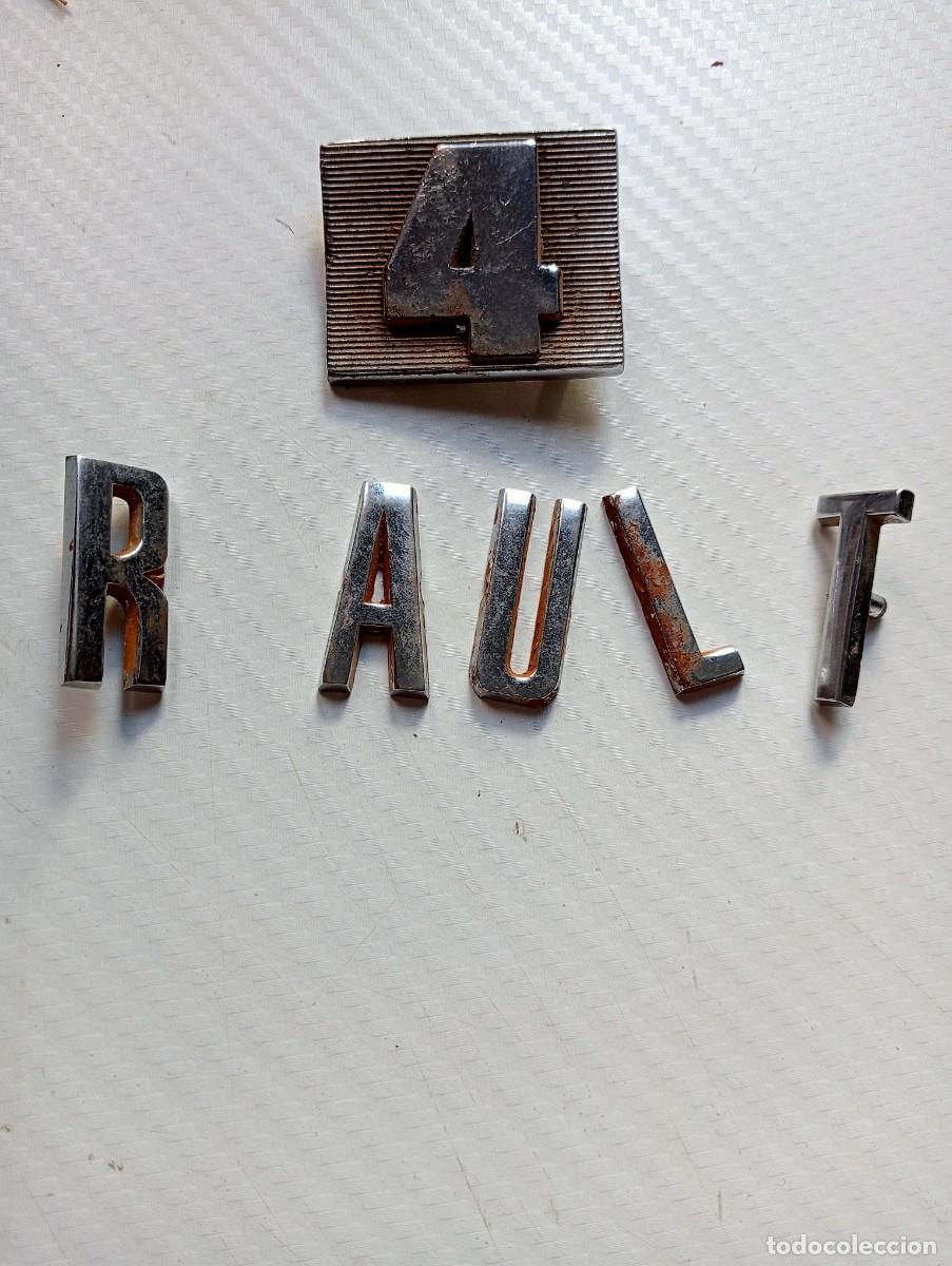 Voitures et Motocyclettes: LETRAS PARA RENAULT 4 EMBLEMA COCHE VINTAGE,CLASICO INSIGNIA MOTOR