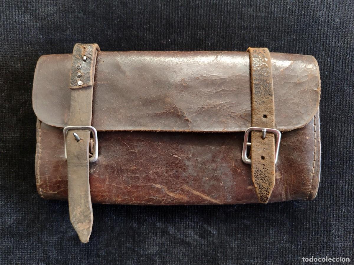Autos und Motorr&auml;der: ANTIGUA BOLSA BOLSO CARTERA PORTAHERRAMIENTAS PARA BICICLETA. POSGUERRA