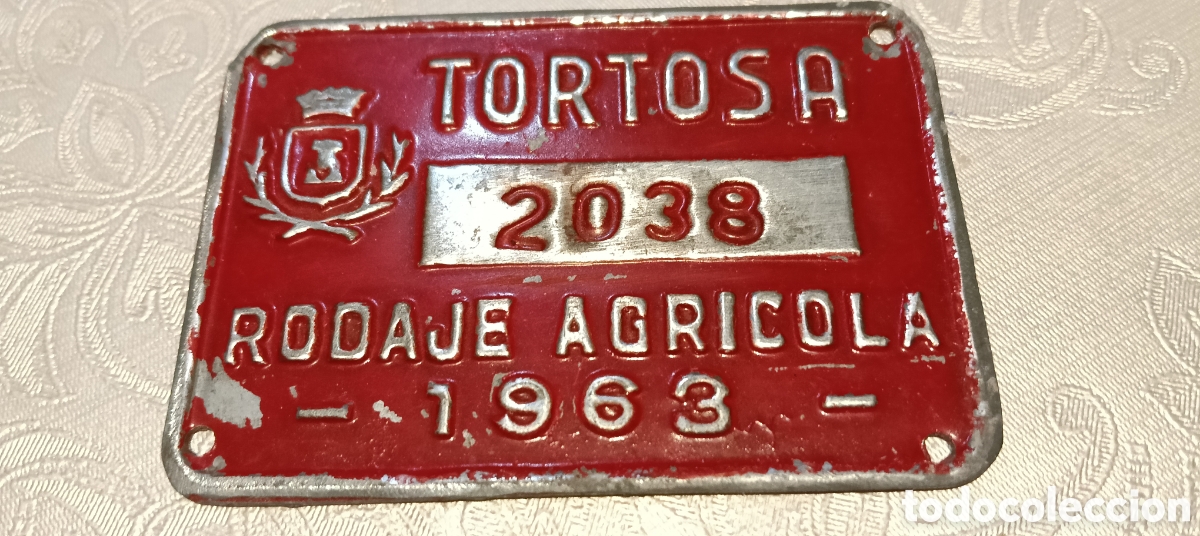 Coches y motocicletas: Chapa arbitrio,rodaje agr&iacute;cola, Tortosa 1963