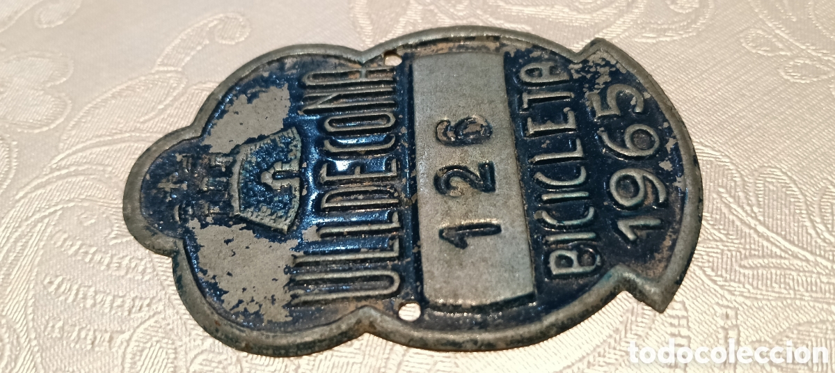 Coches y motocicletas: Chapa arbitrio de bicicleta, ulldecona 1965