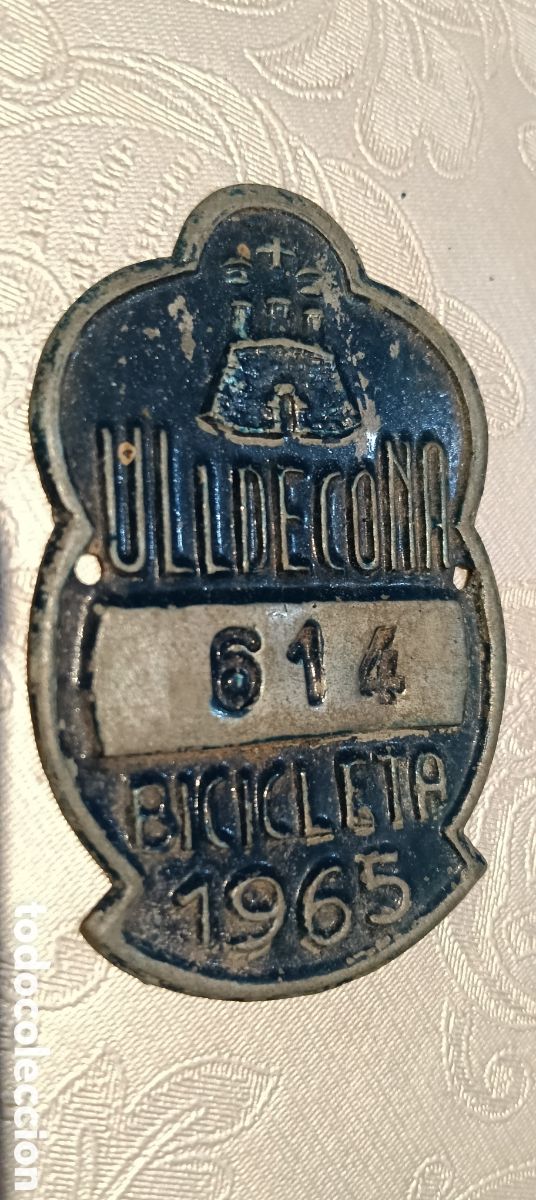 Coches y motocicletas: Chapa de arbitrio , bicicleta, ulldecona 1965