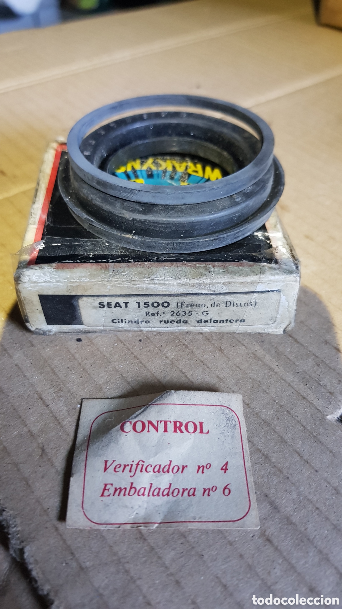 Coches y motocicletas: Kit de gomas reparaci&oacute;n frenos delanteros seat 1500