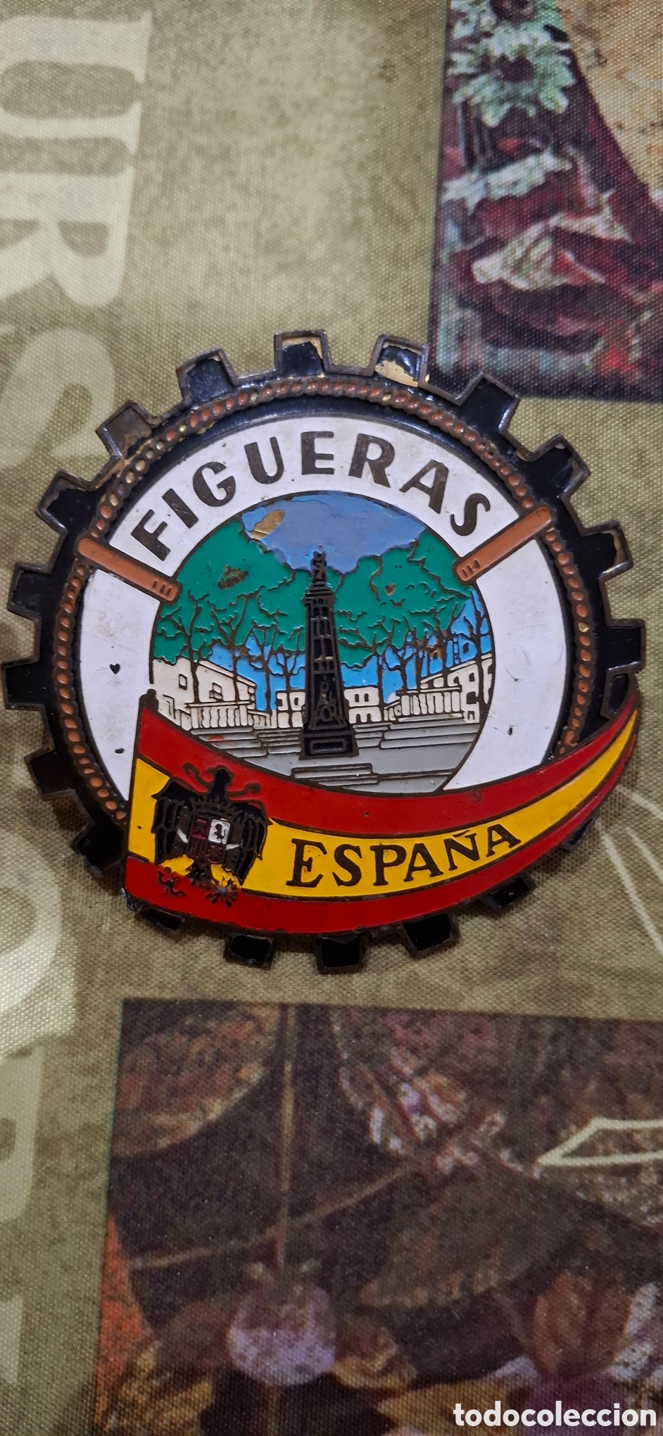 Coches y motocicletas: Chapa esmaltada Figueras