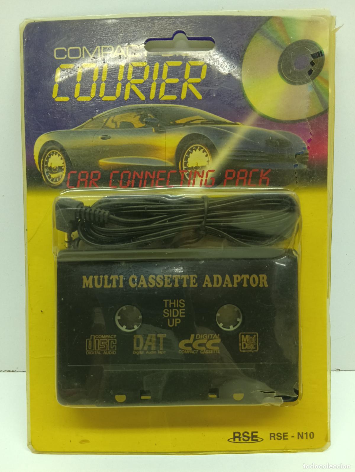 Coches y motocicletas: Adaptador Cassette Coche COURIER RSE-N10 - Nuevo Precintado Vintage Retro CD/MiniDisc/DAT