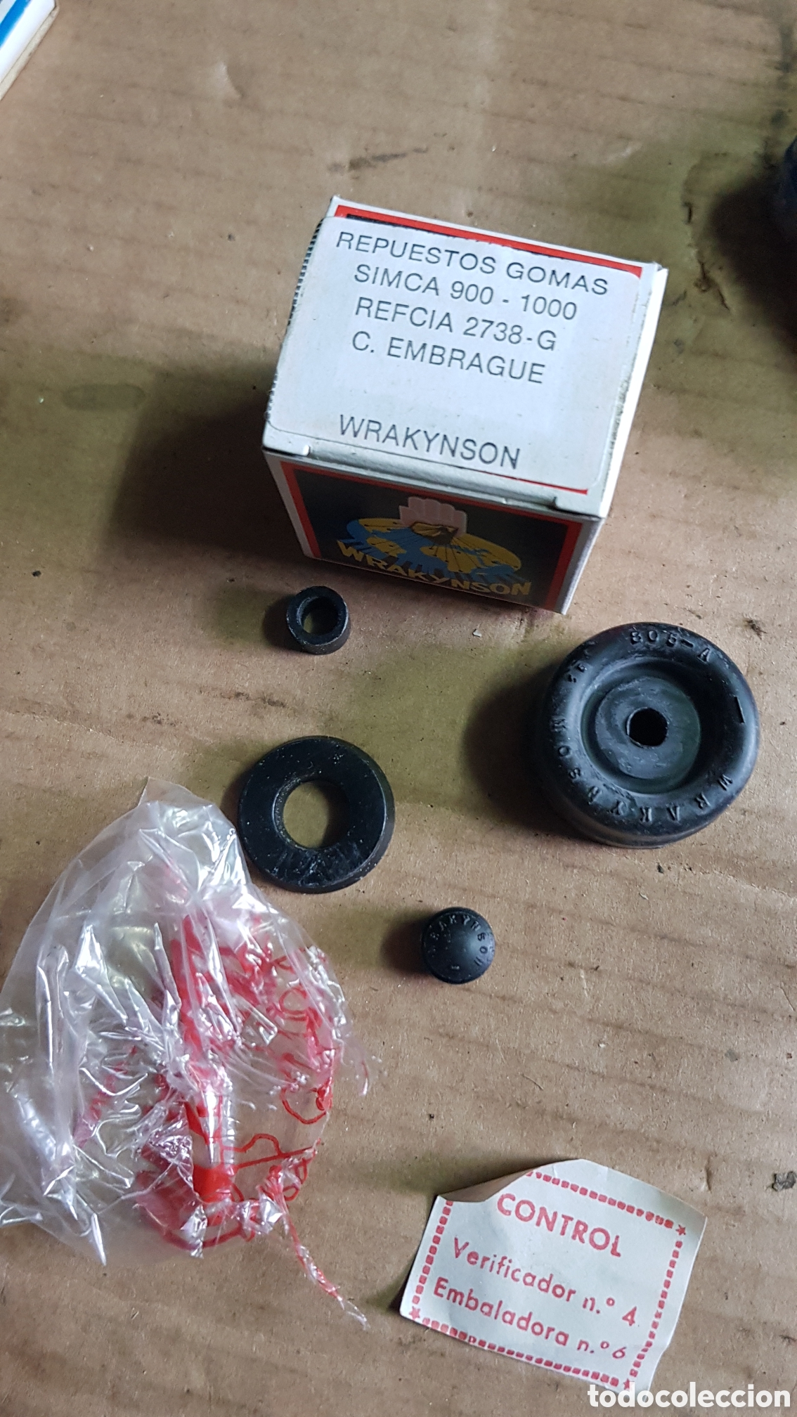 Coches y motocicletas: Kit gomas reparaci&oacute;n bomba de embrague simca 900