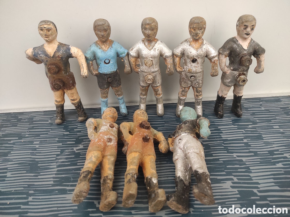 Spare Parts and Pieces: Lote de 9 jugadores de metal para futbol&iacute;n