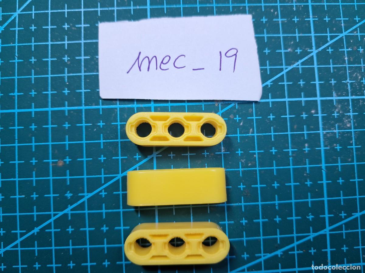Ricambi e pezzi: 3 barras perforadas de 3 agujeros pl&aacute;stico amarillo (28 mm) - Clementoni - Laboratorio de mec&aacute;nica