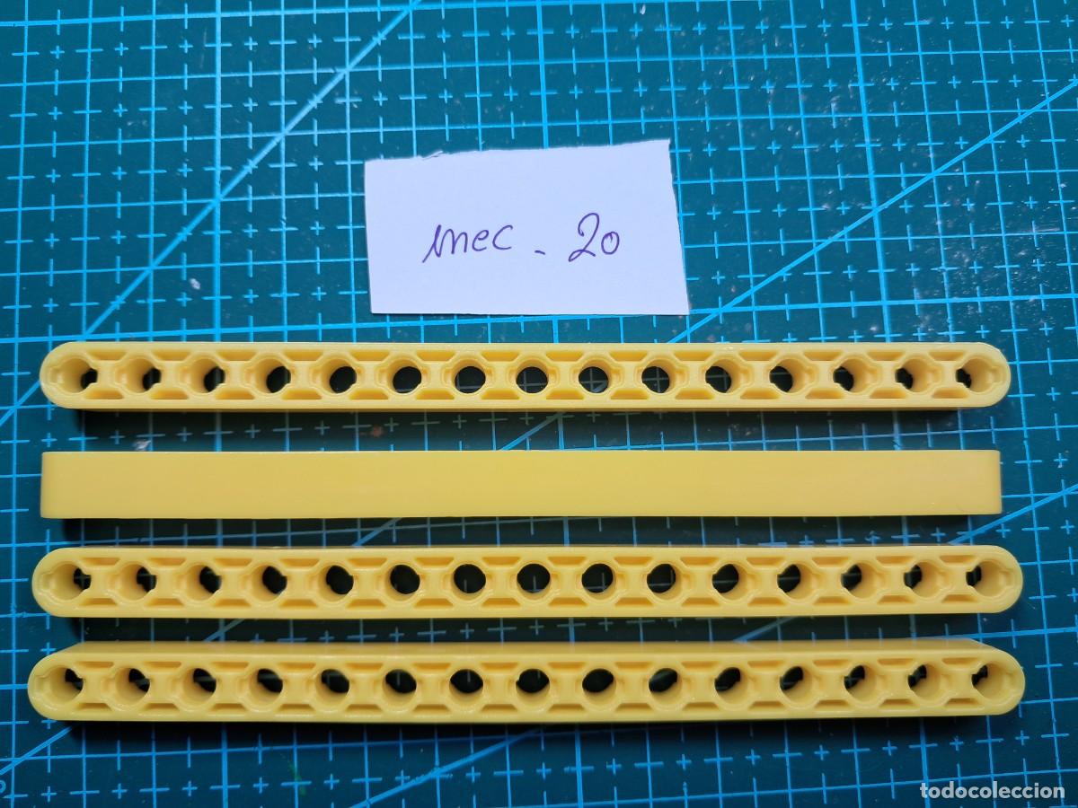 Ricambi e pezzi: 4 barras perforadas de 15 agujeros pl&aacute;stico amarillo (135 mm) - Clementoni - Laboratorio de mec&aacute;nica
