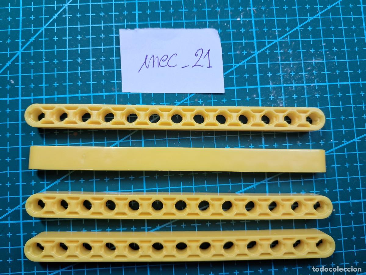 Ricambi e pezzi: 4 barras perforadas de 13 agujeros pl&aacute;stico amarillo (117 mm) - Clementoni - Laboratorio de mec&aacute;nica