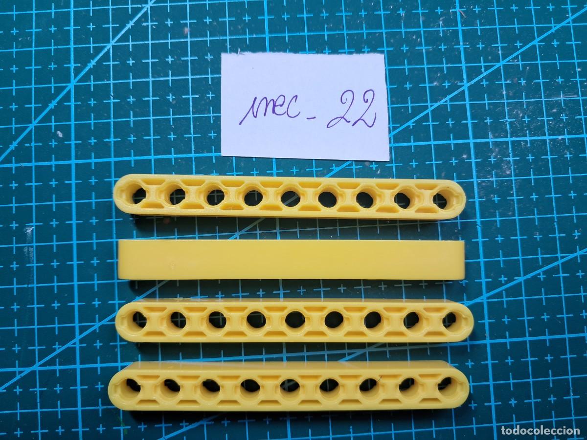 Ricambi e pezzi: 4 barras perforadas de 9 agujeros pl&aacute;stico amarillo (81 mm) - Clementoni - Laboratorio de mec&aacute;nica