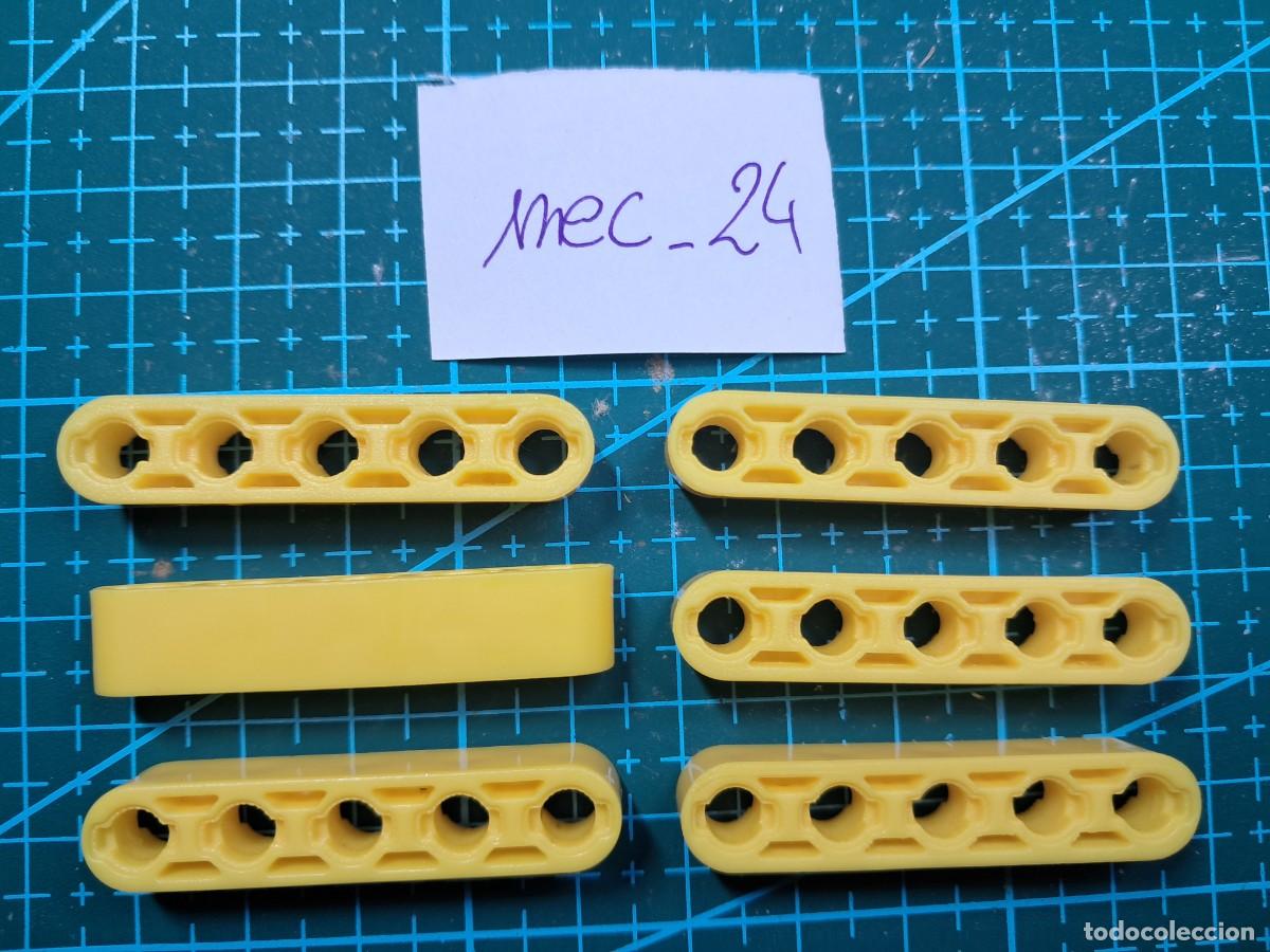 Ricambi e pezzi: 6 barras perforadas de 5 agujeros pl&aacute;stico amarillo (46 mm) - Clementoni - Laboratorio de mec&aacute;nica