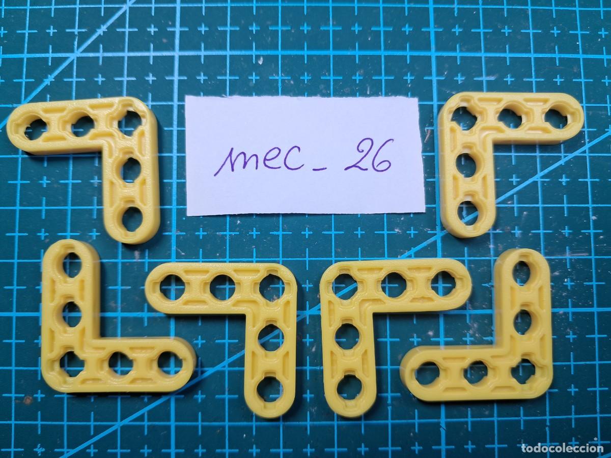 Ricambi e pezzi: 6 &aacute;ngulos finos 90&ordm; de 5 agujeros pl&aacute;stico amarillo - Clementoni - Laboratorio de mec&aacute;nica